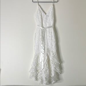 Lulu's White High-Low Spaghetti Strap Sundress